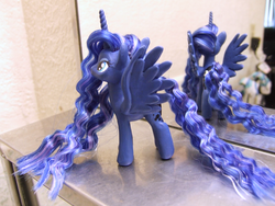 Size: 872x654 | Tagged: safe, artist:thiefofcookies, princess luna, pony, g4, customized toy, irl, photo, sculpture, solo