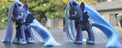 Size: 900x351 | Tagged: safe, artist:lannakitty, princess luna, pony, g4, brushable, customized toy, irl, photo, solo, toy