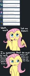 Size: 1201x3042 | Tagged: safe, artist:darkaiya, fluttershy, ask sombershy, g4, ask, tumblr