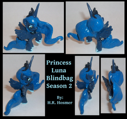 Size: 1824x1704 | Tagged: safe, artist:gryphyn-bloodheart, princess luna, pony, g4, customized toy, irl, photo, rearing, solo, toy