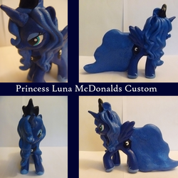 Size: 2000x2000 | Tagged: safe, artist:darksilverhawk, princess luna, pony, g4, customized toy, irl, mcdonald's, photo, solo, toy