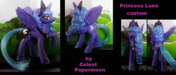 Size: 854x367 | Tagged: safe, artist:celestpapermoon, princess luna, pony, g4, customized toy, irl, mcdonald's, photo, solo, toy