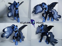 Size: 3000x2250 | Tagged: safe, artist:shearx, nightmare moon, pony, g4, customized toy, irl, photo, solo, toy