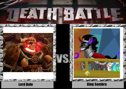 Size: 900x642 | Tagged: safe, king sombra, g4, death battle, lord bale, meta, warhammer (game), warhammer 40k