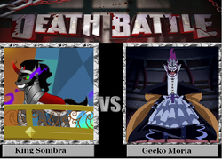 Size: 700x504 | Tagged: safe, king sombra, g4, death battle, gecko moria, meme, one piece