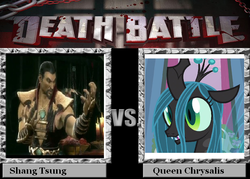 Size: 700x500 | Tagged: safe, queen chrysalis, g4, death battle, meme, mortal kombat, shang tsung