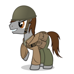 Size: 1024x1024 | Tagged: safe, artist:misteraibo, oc, oc only, oc:sturmpony, pony, clothes, helmet, military, simple background, solo, sturmpony, transparent background, uniform