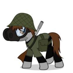 Size: 1024x1024 | Tagged: safe, artist:misteraibo, oc, oc only, clothes, gas mask, gun, military, simple background, sturmpony, transparent background, uniform