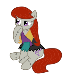 Size: 744x856 | Tagged: safe, artist:deadpon3, octavia melody, earth pony, pony, g4, female, halloween, nightmare night, sally skellington, simple background, solo, the nightmare before christmas, transparent background