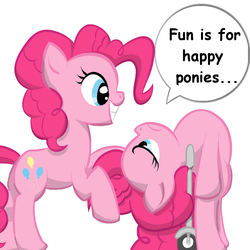 Size: 1000x1000 | Tagged: safe, artist:here-for-the-ponies, pinkie pie, g4, duo, futurama, male