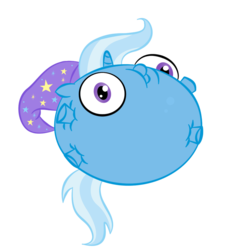 Size: 1008x1008 | Tagged: safe, artist:zomgitsalaura, trixie, pony, g4, inflation, solo