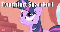 Size: 500x265 | Tagged: safe, twilight sparkle, g4, derp, ermahgerd