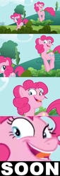 Size: 500x1463 | Tagged: safe, edit, edited screencap, screencap, pinkie pie, earth pony, pony, too many pinkie pies, clone, duo, faic, female, mare, multeity, pinkie clone, soon, tenso, too much pink energy is dangerous