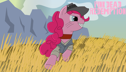 Size: 1540x890 | Tagged: safe, artist:papercamm, pinkie pie, g4, parody, red dead redemption