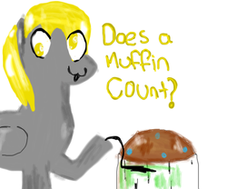 Size: 600x500 | Tagged: artist needed, safe, derpy hooves, pegasus, pony, g4, 30 minute art challenge, female, mare, muffin