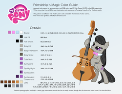 Size: 2200x1700 | Tagged: safe, artist:kefkafloyd, octavia melody, earth pony, pony, g4, cello, female, musical instrument, reference sheet, solo