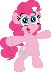 Size: 4000x5643 | Tagged: safe, artist:aleximusprime, artist:evilimpala-ss, pinkie pie, g4, bipedal, colored, female, hug, simple background, transparent background