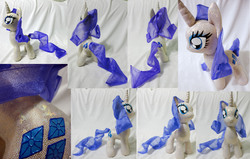 Size: 6773x4304 | Tagged: safe, artist:rens-twin, rarity, pony, g4, absurd resolution, crystal rarity, irl, photo, plushie, solo