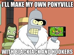 Size: 616x458 | Tagged: safe, bender bending rodríguez, blackjack and hookers, futurama, image macro, iphone, male