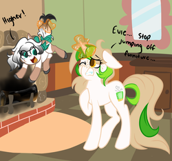 Size: 900x844 | Tagged: safe, artist:miss-vani, oc, oc only, earth pony, pony, unicorn, foalsitter