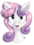 Size: 510x667 | Tagged: safe, artist:tunderi, sweetie belle, pony, unicorn, g4, bust, female, filly, foal, looking at you, portrait, simple background, solo, transparent background