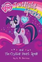 Size: 1087x1600 | Tagged: safe, twilight sparkle, g4, my little pony chapter books, official, twilight sparkle and the crystal heart spell, book, book cover, cardboard twilight, cover, crystal heart, merchandise, my little pony logo, stock vector