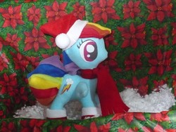 Size: 960x720 | Tagged: safe, artist:vickyj, rainbow dash, pony, g4, christmas, irl, photo, plushie, solo