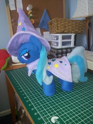 Size: 2448x3264 | Tagged: safe, artist:steen85, trixie, pony, g4, cape, clothes, hat, irl, photo, plushie, solo, trixie's cape, trixie's hat