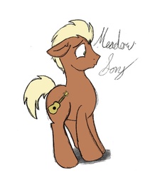 Size: 748x858 | Tagged: safe, artist:tateshaw, meadow song, earth pony, pony, g4, male, simple background, solo, stallion