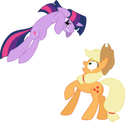 Size: 6196x6015 | Tagged: safe, artist:baka-neku, artist:rainbowdrool, applejack, twilight sparkle, g4, absurd resolution, duo