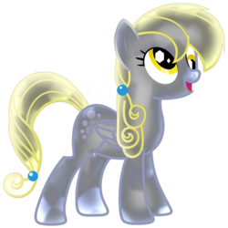 Size: 900x900 | Tagged: safe, artist:earthstar01, derpy hooves, pegasus, pony, g4, crystallized, female, mare, open mouth, simple background, smiling, solo, transparent background, vector