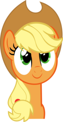 Size: 646x1238 | Tagged: safe, applejack, g4, simple background, smiling, transparent background, vector