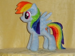 Size: 640x480 | Tagged: safe, artist:whitedove-creations, rainbow dash, pony, g4, irl, photo, plushie, solo