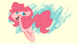 Size: 900x506 | Tagged: safe, artist:frostadflakes, pinkie pie, earth pony, pony, g4, female, pronking, solo