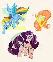 Size: 478x556 | Tagged: safe, artist:frostadflakes, fluttershy, rainbow dash, rarity, g4, faic