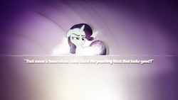 Size: 1024x576 | Tagged: safe, artist:dasinboot, rarity, pony, g4, solo, text, wallpaper