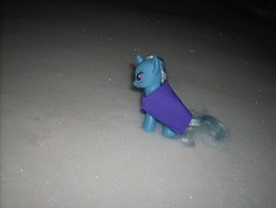 Size: 640x480 | Tagged: safe, artist:missluckychan29, trixie, g4, doll, irl, photo, snow, toy