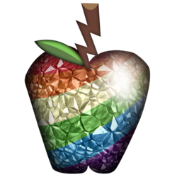 Size: 600x600 | Tagged: safe, artist:purpletinker, artist:skeptic-mousey, crystallized, pretty, zap apple