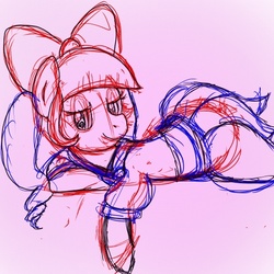 Size: 500x500 | Tagged: safe, candy candy, kyary pamyu pamyu, ponified, sketch, wip