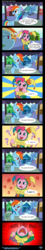 Size: 2948x16334 | Tagged: safe, artist:blood-asp0123, pinkie pie, rainbow dash, g4, comic, do you want this cake, flugelhorn, harry partridge, jester, jester pie, nicolas cage, parody, reference, trolling