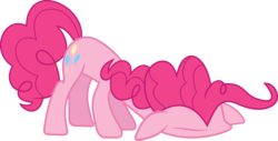 Size: 5928x3000 | Tagged: safe, artist:uxyd, pinkie pie, earth pony, pony, g4, faceplant, simple background, solo, transparent background, vector