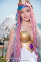 Size: 1065x1600 | Tagged: safe, artist:foayasha, princess celestia, human, g4, cosplay, irl, irl human, photo, solo