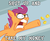 Size: 485x402 | Tagged: safe, artist:brutamod, scootaloo, pegasus, pony, g4, angry, ax brutaloo, bits, brutaloo, female, filly, futurama, male, meme, reaction image, reference, shut up and take my money, solo