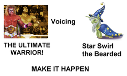 Size: 1790x1070 | Tagged: safe, star swirl the bearded, g4, exploitable meme, harsher in hindsight, make it happen, meme, meta, the ultimate warrior, wwe, wwf