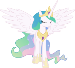 Size: 5930x5390 | Tagged: safe, artist:90sigma, princess celestia, alicorn, pony, g4, absurd resolution, female, mare, simple background, solo, transparent background, vector