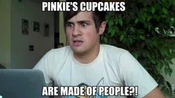 Size: 636x357 | Tagged: safe, human, fanfic:cupcakes, anthony padilla, image macro, irl, irl human, photo, reaction, smosh