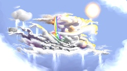 Size: 1600x900 | Tagged: safe, artist:envy, g4, cloud, cloudsdale, no pony, scenery, sky, sun