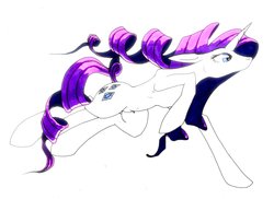 Size: 2338x1700 | Tagged: safe, artist:oddwarg, rarity, pony, g4, female, simple background, solo, white background