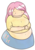 Size: 372x528 | Tagged: safe, artist:nyatto, fluttershy, human, g4, bbw, belly, belly button, blushing, clothes, fat, fattershy, female, humanized, midriff, muffin top, simple background, skirt, solo, transparent background