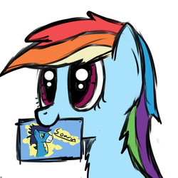 Size: 900x900 | Tagged: safe, artist:natipie, rainbow dash, soarin', g4, autograph